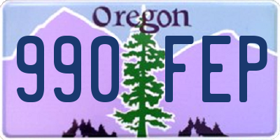 OR license plate 990FEP