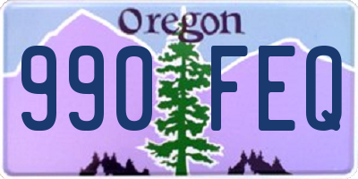 OR license plate 990FEQ