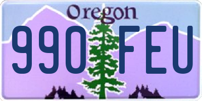 OR license plate 990FEU