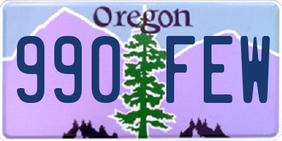 OR license plate 990FEW