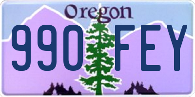 OR license plate 990FEY