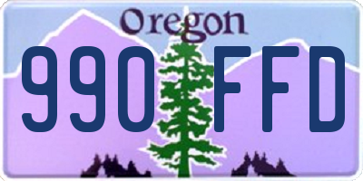 OR license plate 990FFD