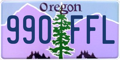 OR license plate 990FFL