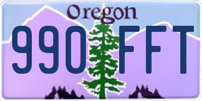 OR license plate 990FFT