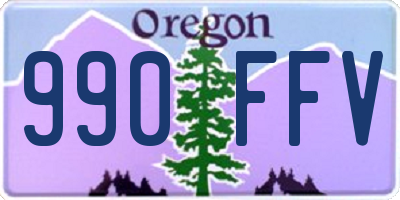 OR license plate 990FFV