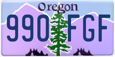 OR license plate 990FGF