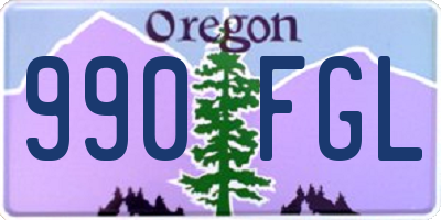 OR license plate 990FGL