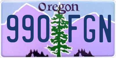 OR license plate 990FGN