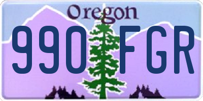 OR license plate 990FGR