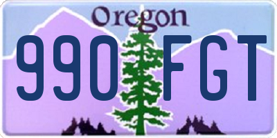 OR license plate 990FGT