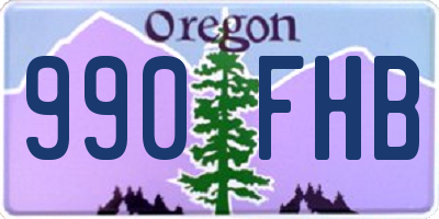 OR license plate 990FHB