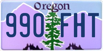 OR license plate 990FHT