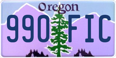 OR license plate 990FIC