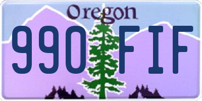 OR license plate 990FIF