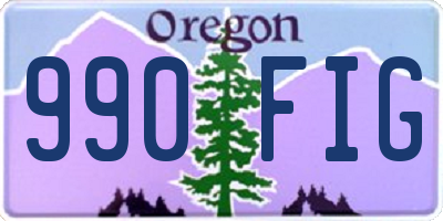 OR license plate 990FIG