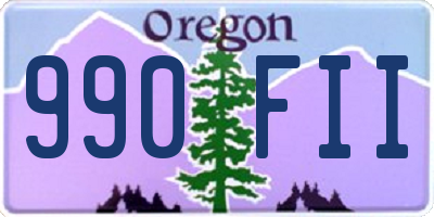 OR license plate 990FII