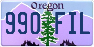 OR license plate 990FIL