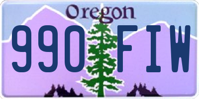 OR license plate 990FIW