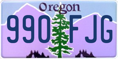 OR license plate 990FJG