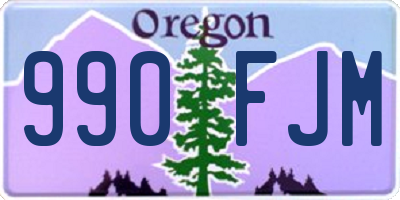 OR license plate 990FJM