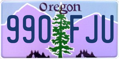 OR license plate 990FJU