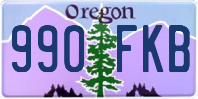 OR license plate 990FKB