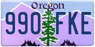OR license plate 990FKE