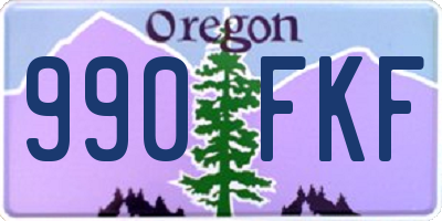 OR license plate 990FKF