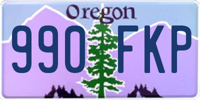 OR license plate 990FKP