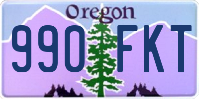 OR license plate 990FKT