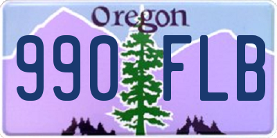 OR license plate 990FLB