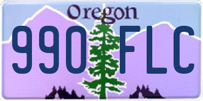 OR license plate 990FLC