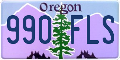 OR license plate 990FLS