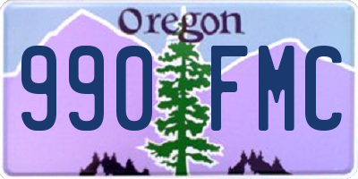 OR license plate 990FMC