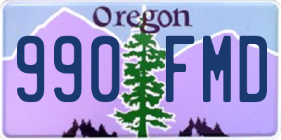 OR license plate 990FMD