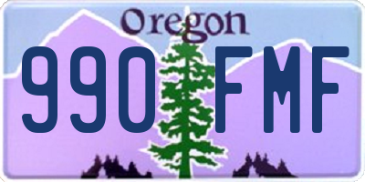 OR license plate 990FMF