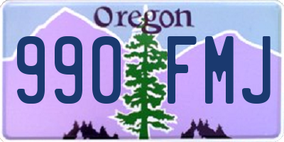 OR license plate 990FMJ