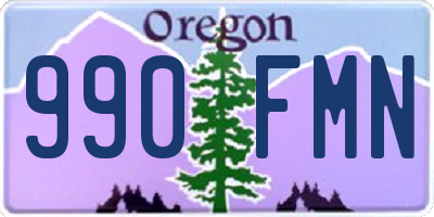 OR license plate 990FMN