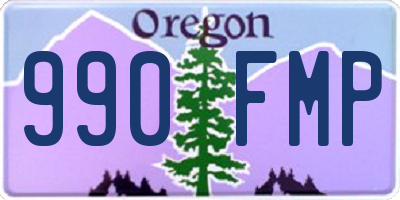 OR license plate 990FMP