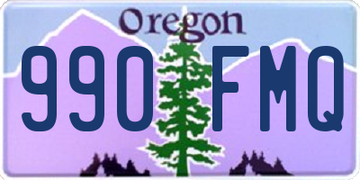 OR license plate 990FMQ