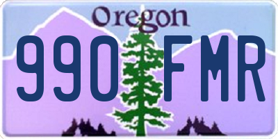 OR license plate 990FMR