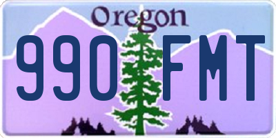 OR license plate 990FMT