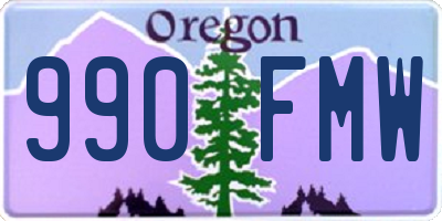 OR license plate 990FMW