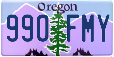 OR license plate 990FMY