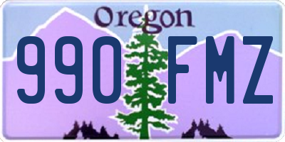 OR license plate 990FMZ