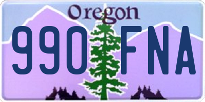 OR license plate 990FNA