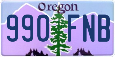 OR license plate 990FNB