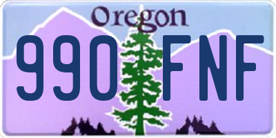 OR license plate 990FNF