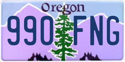 OR license plate 990FNG