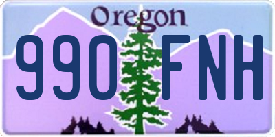 OR license plate 990FNH